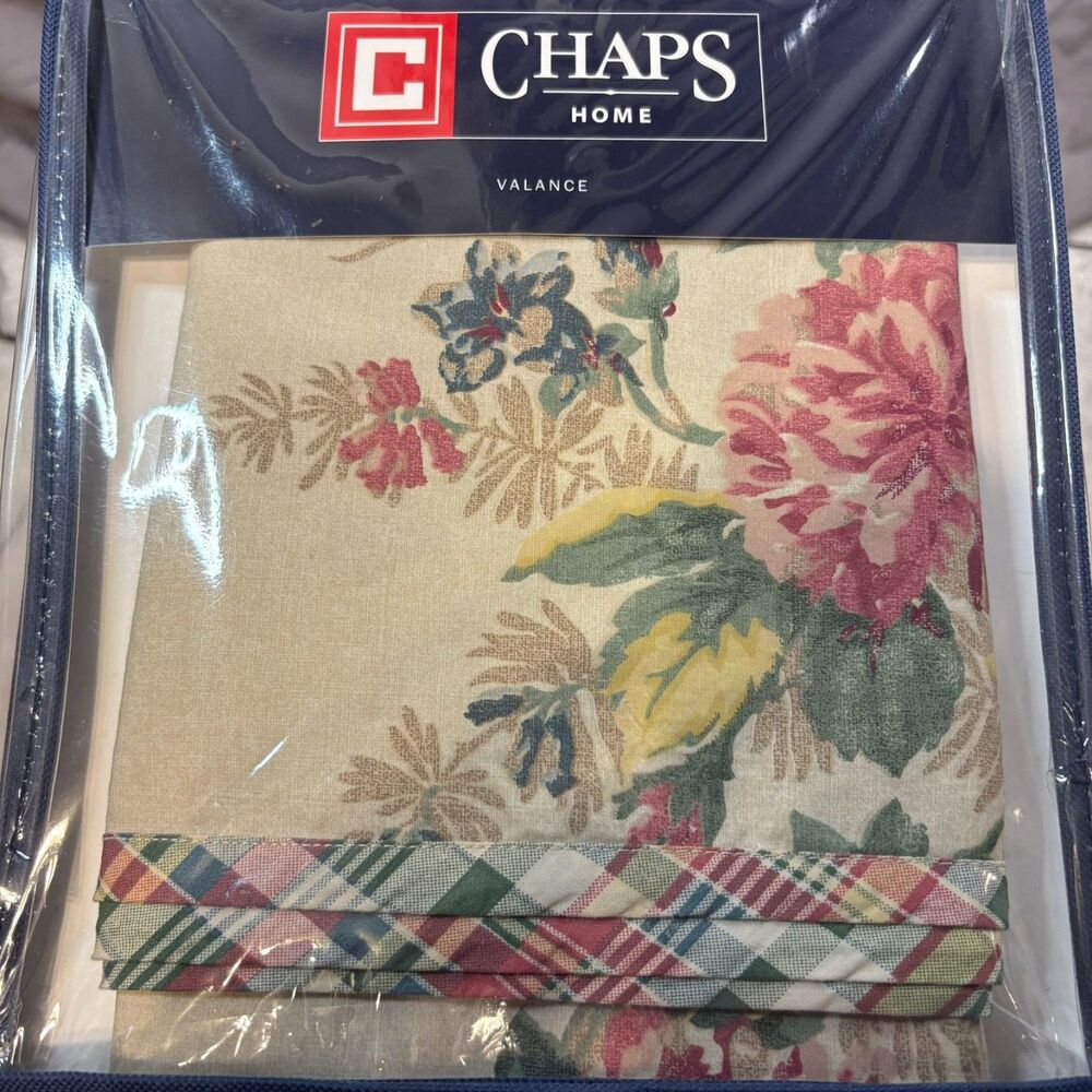 Chaps Home Wainscott Floral Valance NIP Vintage